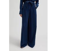 Lee Lee Blue Pleated Wide Leg Trousers