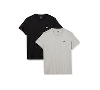 Lee Lot de 2 t-Shirts Crew pour Homme, Noir/Gris, L