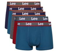 Lee Men's Boxer Shorts in Teal/Grey/Red/Navy/Blue | Soft Touch Cotton Trunks Caleçon Boxeur, Multicolore, M Homme