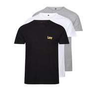 Lee Larkin T Shirt Homme - Lot de 3 Tee Shirts 100% Coton | T Shirt Blanc, Gris et Noir pour Homme | Tee Shirt Confortable et Respirant | Col Rond | Mode et Style Décontracté