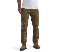 Lee Men's Legendary Relaxed Straight Jean, Teak-Plaid Flannel-Lined, 34W x 30L