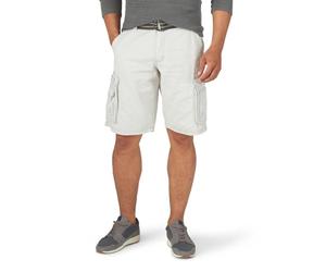 Lee Men's New Belted Wyoming Cargo Short, Cadet Gray, 34