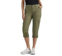 Lee Pantacourt Cargo Ultra Luxueux et Confortable pour Femme, Vert foncé, 50