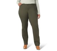 Lee Plus Size Wrinkle Free Relaxed Fit Straight Leg Pant Pantalons, Olive Frontier, 52 Femme
