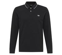 Lee Polo piqué à Manches Longues T-Shirt, Noir, S Homme
