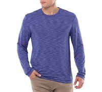 Lee Quick Dry Long Sleeve Tee T-Shirt, Bleu Marine chiné, XL Homme