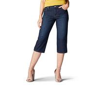 Lee Relaxed Fit Capri Jean, Bleu Lagon, 40 Femme