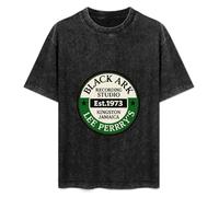 Lee Scratch Perry Black Ark Recording Studio Reggae Vinyl Records 45'S Men's T-Shirt Unisex Black Men Tees S