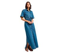 Lee Western Short Sleeve Long Dress Bleu M Femme