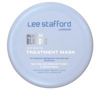 Lee Stafford Bleach Blondes Ice White Toning Blue Hair Mask 200ml | Blue Toning Treatment Mask with Cocoa Butter and Sunflower Extract, Helps Neutralise Orange Tones, Deeply Hydrate Blonde Hair
