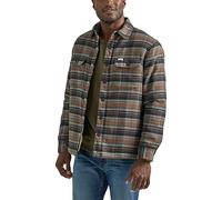 Lee Surchemise de Travail Ample à Manches Longues boutonnée pour Homme, Plaid Truffe doublé Sherpa, Taille L