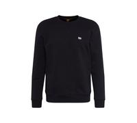 Lee Sweat-shirt 'PATCH CREW SWS' noir / blanc, Taille S
