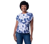 Lee T-Shirt à Manches Courtes et épaules Douces pour Femme, Teinture Bleue., XL