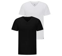 Lee - Tee Shirt Homme - Coupe Slim - Twin Pack V Neck - Noir Blanc