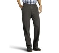 Lee Total Freedom Stretch Relaxed Fit Flat Front Pant Pantalon décontracté, Charbon, 32 W/34 L Homme