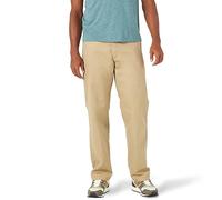 Lee Total Freedom Stretch Relaxed Fit Flat Front Pant Pantalon décontracté, Kaki, 33 W/32 L Homme