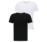 Lee Twin Pack Crew T-shirt Homme, Noir/Blanc, S (Lot de 2)