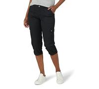 Lee Flex-to-go Pantacourt Cargo Taille Moyenne Coupe décontractée Pantalon, Noir, 46 Femme