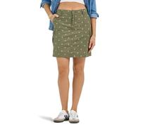 Lee Ultra Lux Comfort with Flex-to-go Cargo Skort Jupe-Short, Olive Grove Blockdruck, 46 Femmes