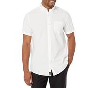 Lee Uniforms Chemise Oxford à Manches Courtes pour Homme, Blanc, Taille S