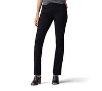LEE Women's Flex Motion Regular Fit Straight Leg Jean, Black, 12