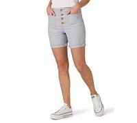 Lee Women's Legendary High-Rise Patch Front Short, Material Gray, 4
