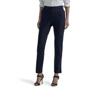 Lee Women's Petite Ultra Lux Mid Rise Slim Fit Ankle Pant, Rivet Navy, 12 Short
