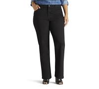 Lee Women's Plus-Size Classic Fit Monroe Straight Leg Jean, Black, 20W Medium