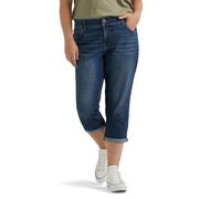 Lee Women's Plus Size Flex Motion Regular Fit 5 Pocket Capri Jean