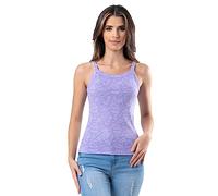 Lee Women's Slim-fit Thin Strap Tank, Violet Paisley, 2X