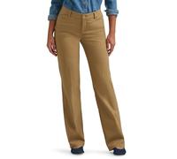 Lee Women's Ultra Lux Comfort with Flex Motion Trouser Pant, Khaki, 6