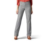 Lee Wrinkle Free Relaxed Fit Straight Leg Pant Pantalons, Gris Cendre chiné, 36 Femme