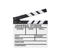 Leeadwaey Clap de cinéma en bois pour scène d'action - L - Blanc