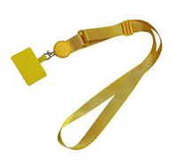 Leeadwaey Cordon de téléphone universel réglable en bandoulière pour randonnée pour téléphone portable anti-perte Jaune