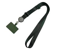 Leeadwaey Cordon de téléphone universel réglable en bandoulière pour voyage Vert foncé