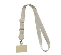 Leeadwaey Cordon universel pour téléphone portable - Patch à bandoulière - Pour camping - Corde en nylon - Accessoire pour smartphone - Beige