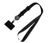 Leeadwaey Cordon universel pour téléphone portable - Patch de voyage - Anti-perte - Corde en nylon - Noir