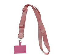 Leeadwaey Cordon universel pour téléphone portable - Pour randonnée, camping - Réglable - Rose