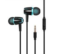 Leeadwaey Earphone in-Ear Running Sports Headphone 3.5mm Wired Portable Phone Earbuds with Microphone