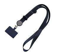 Leeadwaey Lanière universelle pour téléphone portable - Patch en bandoulière - Pour voyage, camping - Amovible - Corde en nylon - Bleu foncé