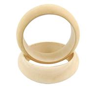 Leeadwaey Lot de 2 bracelets vierges en bois brut faits à la main pour femme, bois, 70mm