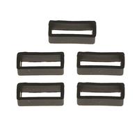 Leeadwaey Lot de 5 anneaux de ceinture en caoutchouc pour montre Noir 20 mm