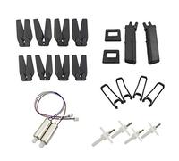 Leeadwaey Lot de 8 hélices 4 train d'atterrissage pour quadrirotor pliable E58 S168 JY019 Noir