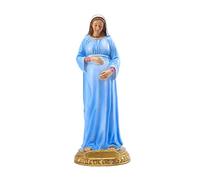 Leeadwaey Statue Vierge Marie enceinte Décoration Mère de Dieu Fait à la main Religieux No A