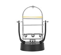 Leeadwaey Stop Motion Stand Shaker Automatic Mobile Phone Swing Motion Step Increasing Shake Pedometer Holder, Silver