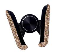 Leeadwaey Support de téléphone de voiture pour intérieur de voiture - Clip Bling pour téléphone portable - Champagne