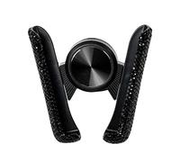 Leeadwaey Support de téléphone de voiture pour intérieur de voiture - Clip Bling pour téléphone portable - Noir