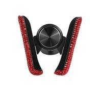 Leeadwaey Support de téléphone pour voiture - Accessoires de voiture - Clip Bling pour téléphone portable - Rouge