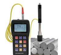Leeb Testeur de dureté portable pour métaux avec dispositif d'impact D standard et bloc de test, mesure HL HB HRB HRC HRA HV HS lectures à 360°