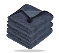 Leebey Total Clean Chiffon Microfibre XXL, Chiffon Micro Fibre Séchage Voiture, Très Absorbants, Non Pelucheux, Cabine de Douche, Maison, Cuisine (40 x 60 cm, 3 unités)